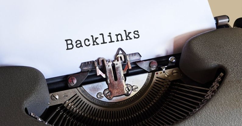 Backlinks - Gray Typewriter with White Paper