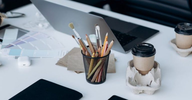 Planners - Cups of Coffee on a Workspace